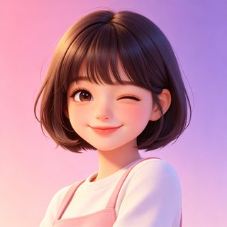 小鹿人设头像，元气活泼的波波头短发女生